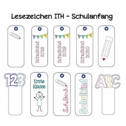 ITH Stickserie - Lesezeichen Schulkind bis 2025